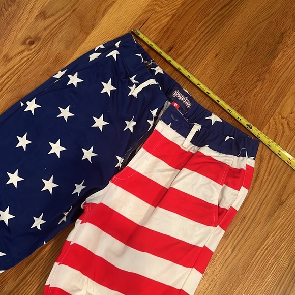Tipsey Elves Flag pants M elastic waist - Picture 5 of 6